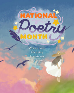 Participate in Poetry Month with us! Let's end this year with some art and flourish. As we collect your poems, messages, sketches, etc, we'll create a colorful chain. Think of it as your contribution to the archives! ⁠
#writing #writer #poetrycommunity #feelings #wordstoliveby #words #poterycommunity