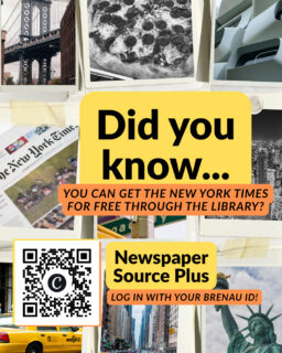 Check out Newspaper Source Plus with your Brenau login to access the New York Times and other news sources for FREE! ⁠