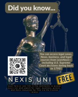 Access Nexis Uni on the Trustee Library Website or directly at this link with your Brenau login!⁠
⁠
https://www.galileo.usg.edu/express?link=zxnu&inst=bre1⁠
⁠
