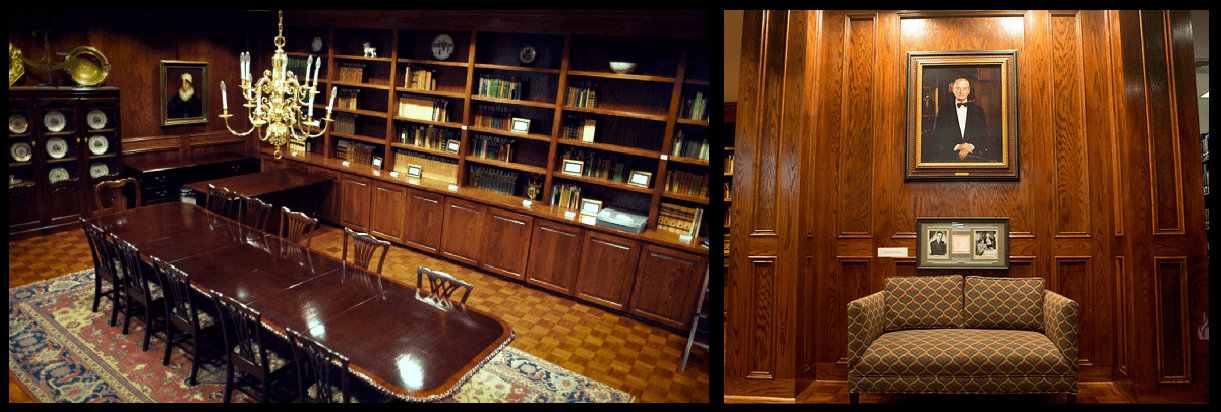 Bentley Rare Book Room and portrait
